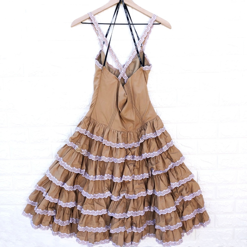 Betsey Johnson Tiered Eyelet Western Layered Dress - Picture 4 of 8